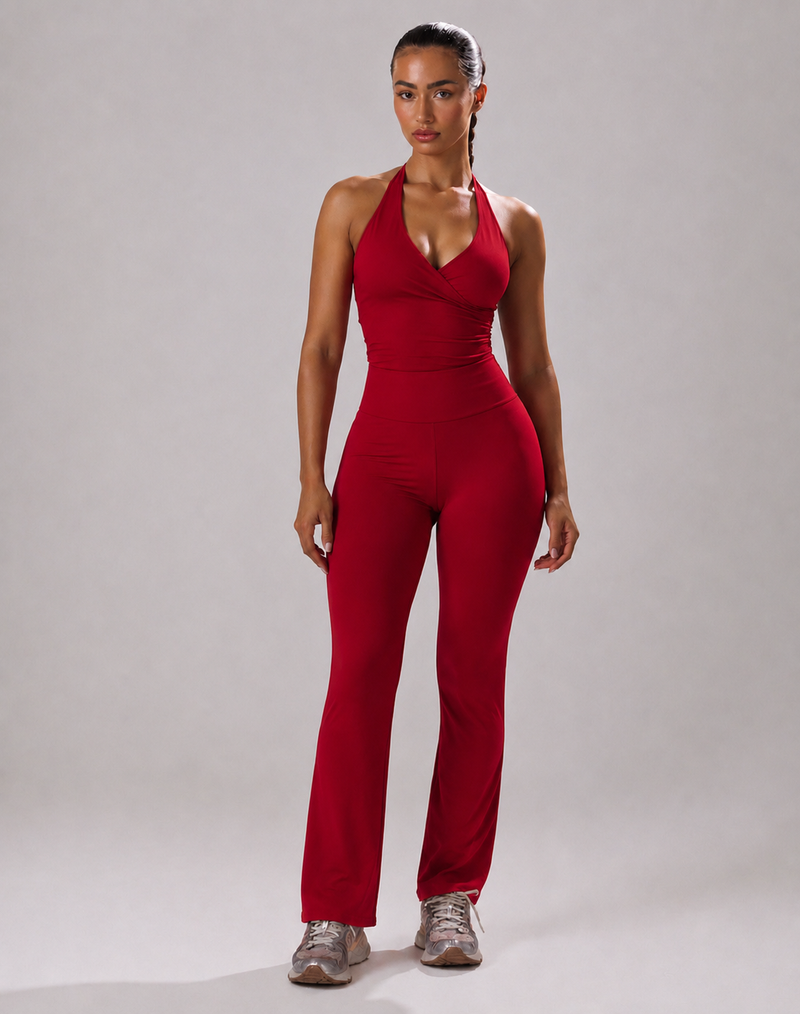 Flare Pants by Lokay - Velvet Burgundy & Soft Plum | Timeless Elegance
