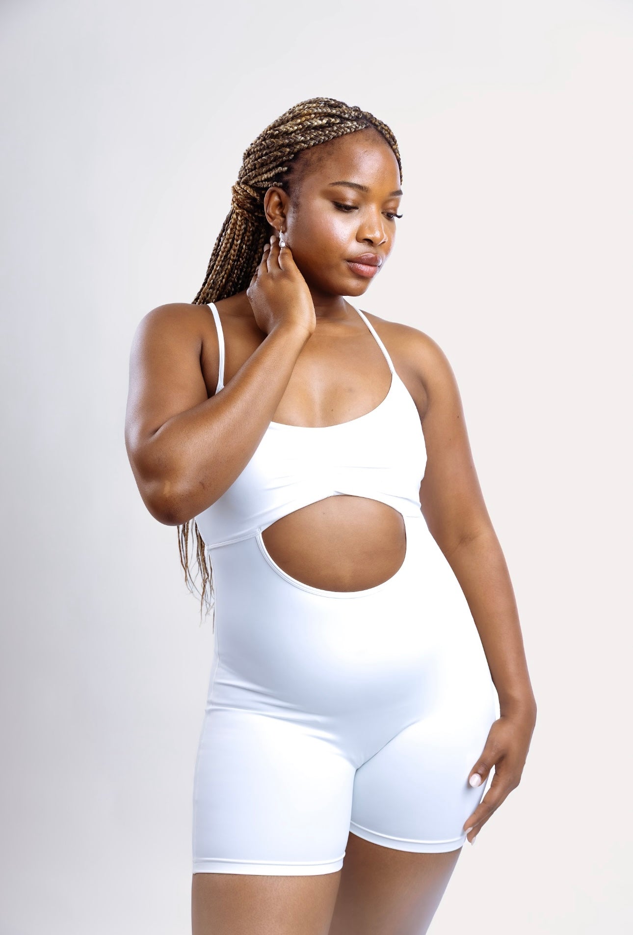 Lokay Romper – White Cut-Out