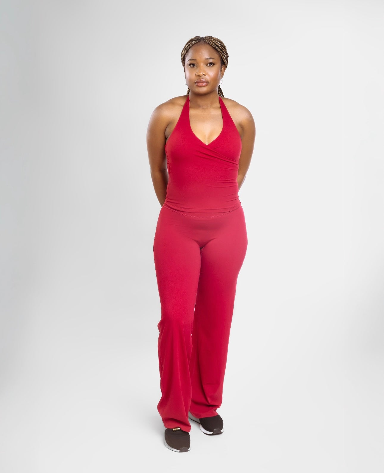 Flare Pants by Lokay - Velvet Burgundy & Soft Plum | Timeless Elegance