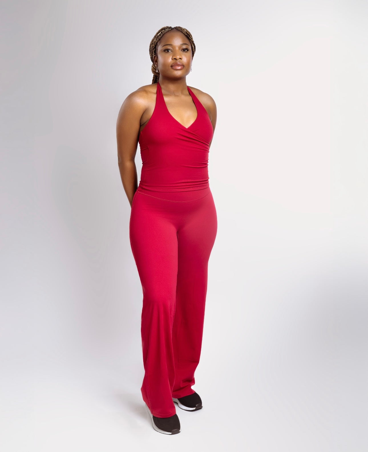 Flare Pants by Lokay - Velvet Burgundy & Soft Plum | Timeless Elegance