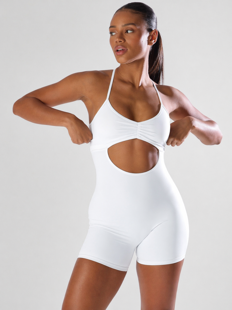 Lokay Romper – White Cut-Out