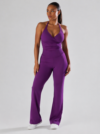 Flare Pants by Lokay - Velvet Burgundy & Soft Plum | Timeless Elegance