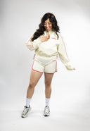 Lokay Cream Shorts – Red Details