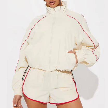 Lokay Cream Jacket – Red Details